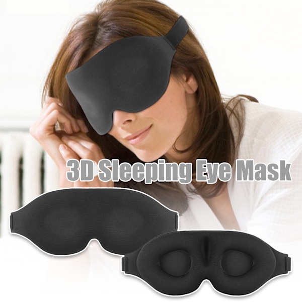 INF 3D sovmask med tillbehör Svart