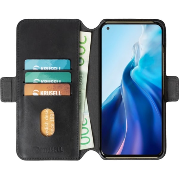 Krusell Xiaomi Mi11 Lite PhoneWallet Läder, svart