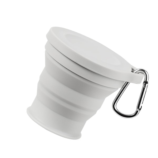 Hopfällbar mugg - 180 ml, bärbar och läckagesäker Grå