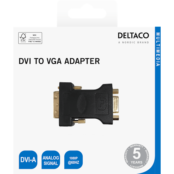 DVI-A - VGA adapter, black