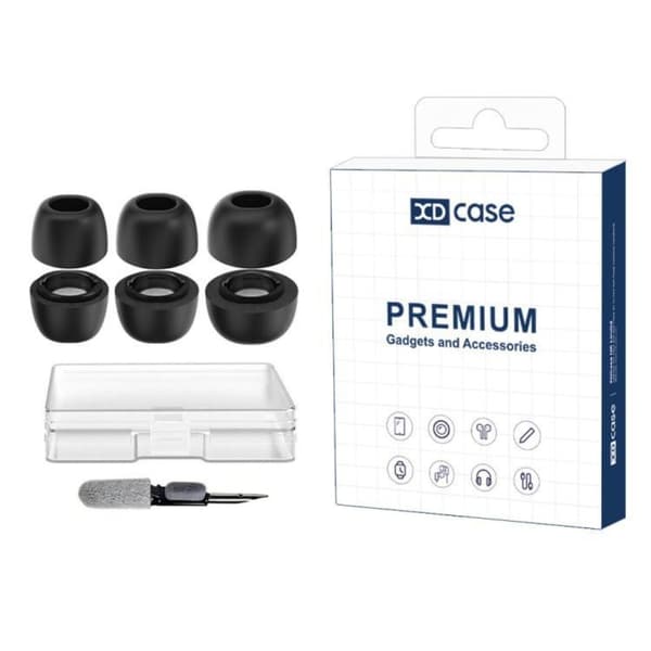 Memory foam udskiftningsørepropper kompatibel med Samsung Galaxy Buds4 Pro – ergonomiske støjisolerende silikone, 3 par, sort