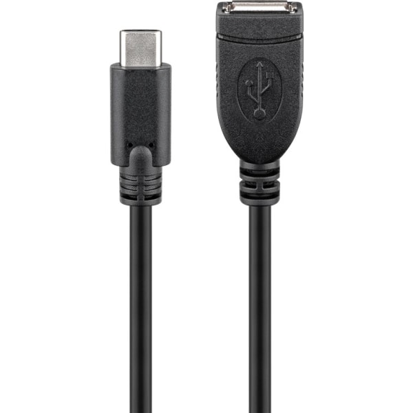 USB-C™-förlängningskabel, svart