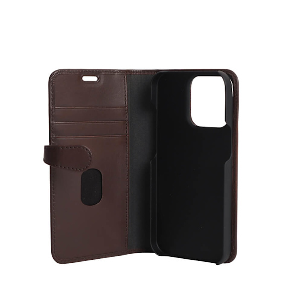 Wallet Læder Til 3 kort iPhone 13 Pro Brun