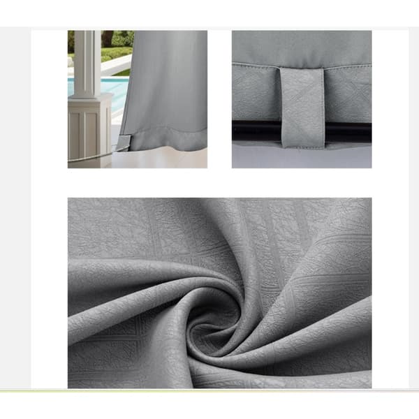Vattentät präglad utomhusgardin LightGrey M LightGrey M