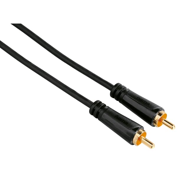 Kabel Video RCA-RCA Guld Svart 1.5m
