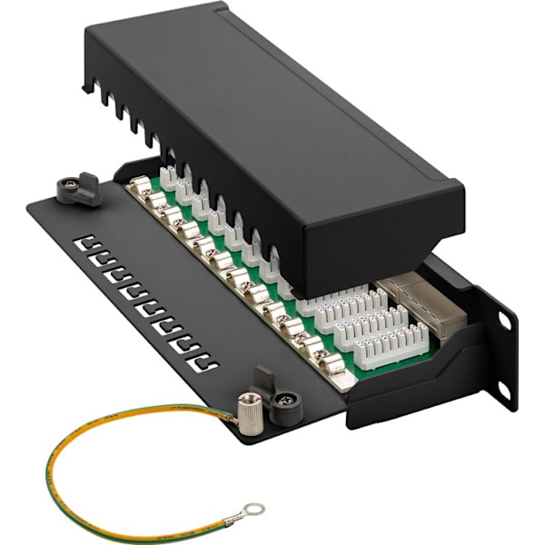 CAT 6 10-tums (25,4 cm) kopplingspanel, 12 portar