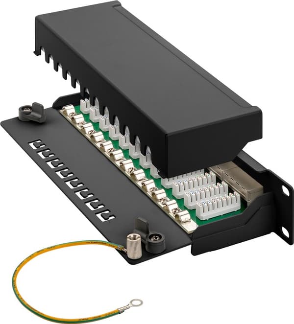 CAT 6 10 tuuman (25,4 cm) patch-paneeli, 12 porttia