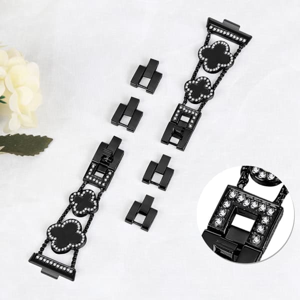 Huawei Fit 3 Klöver Kedjearmband Black Black