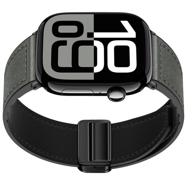 Ægte læder magnetisk Apple Watch-rem Grey S Grey S