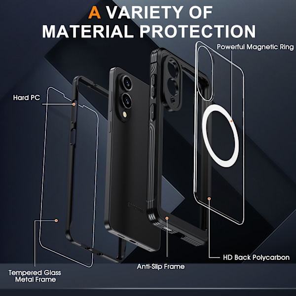 Stötsäkert Fodral för Samsung Galaxy S25 Edge Svart