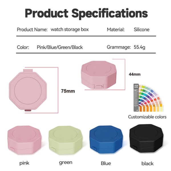 Silikoneetui til ur med 360-graders stødbeskyttelse til AP x Swatch og Royal Pop, ridsefast opbevaring og display til rejser Blue Blue