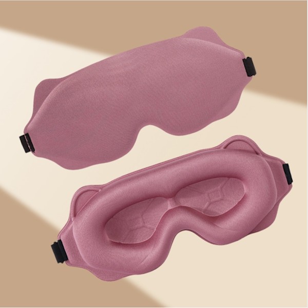3D Konturformad Mörkläggande Sovmask för Resor och Vila Rosa