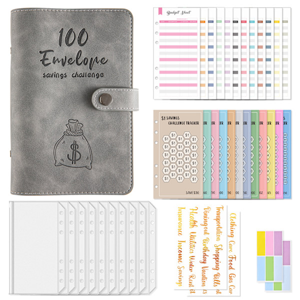 Pengar Pocket Planner Ljusgrå