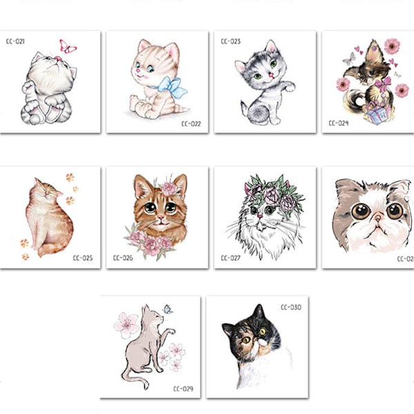 Paket med 10 ark tillfälliga tatueringar Modell 9