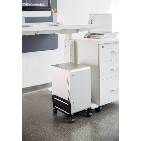 Office Universal mobile CPU stand, black