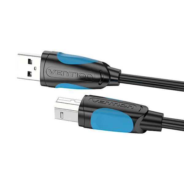 Printerkabel USB 2.0 A til USB-B Ventilation VAS-A16-B1000 10m Sort