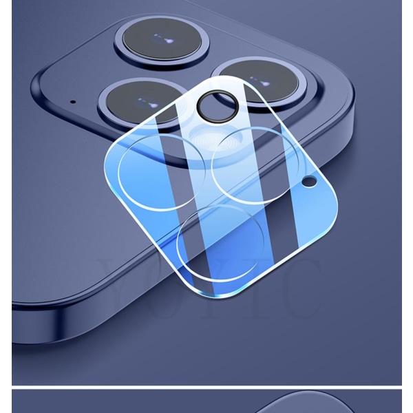 Objektivdæksel til iPhone 12 Pro Max kamera i hærdet glas 2-pak