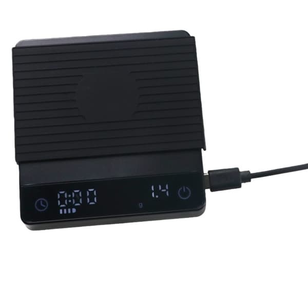 Smart genopladelig kaffevægt med 0,1g præcision, LED-display, timer og flere tilstande