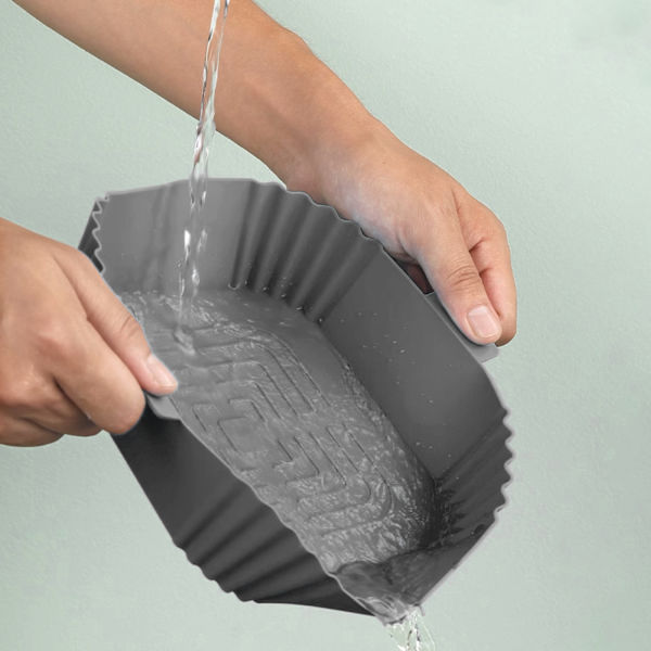 Silikoneskål til Air Fryer 16,5x19,5 cm Grå