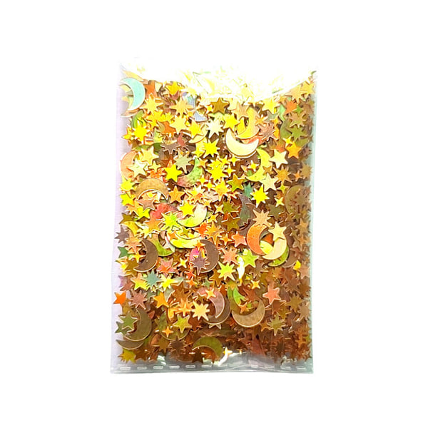 10 pakkausta glitterkonfetti Kulta