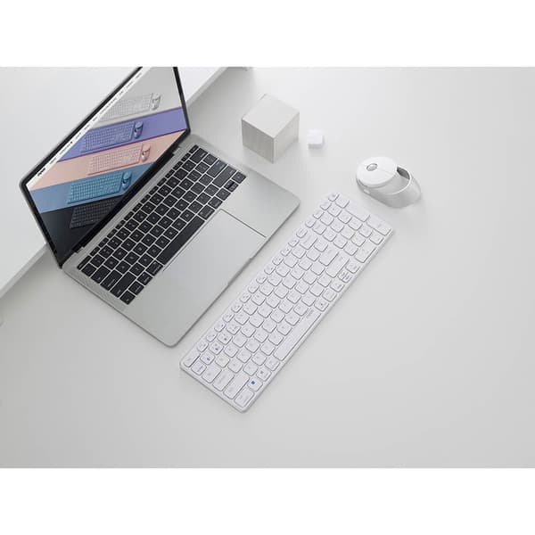 Tastatur/mus-sæt 9750M Multi-Mode Trådløs Hvid