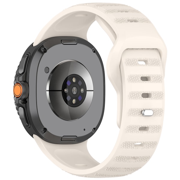 Stilfuld silikonerem til Galaxy Watch8 & Watch Ultra2 Beige