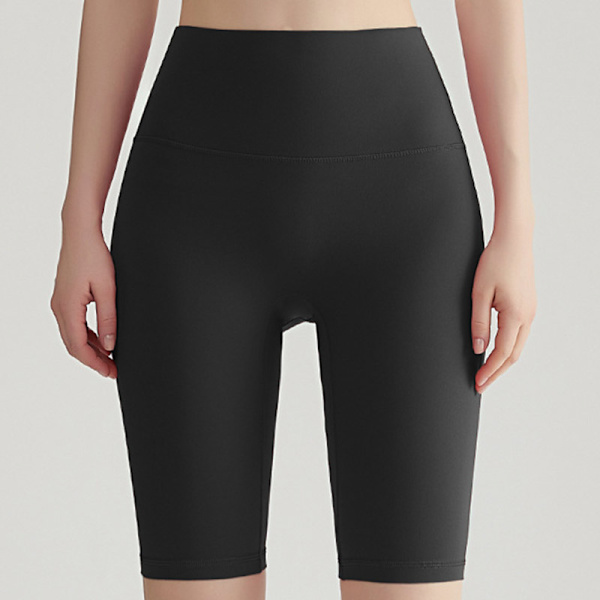 Høje Yogashorts - Leggings, Trænings- og Løbetights Sort XL