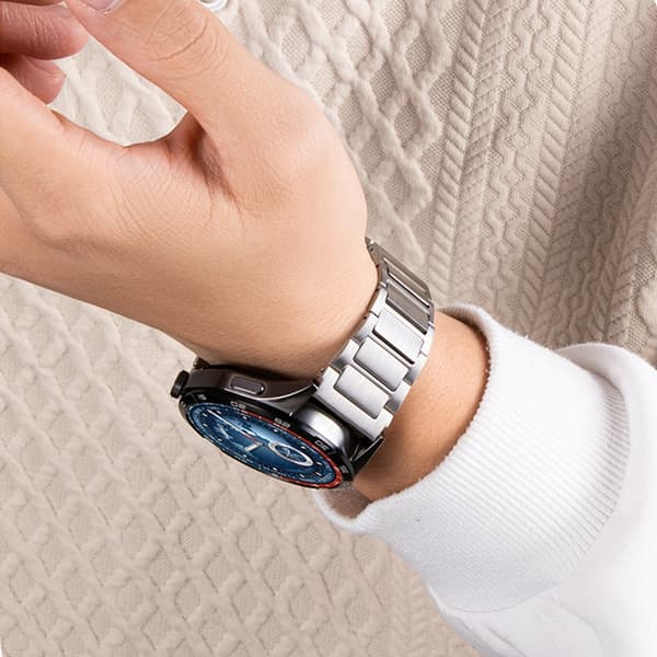 Rustfrit stål urrem kompatibel med HUAWEI GT5 Pro - 22mm udskiftningsrem Silver Silver