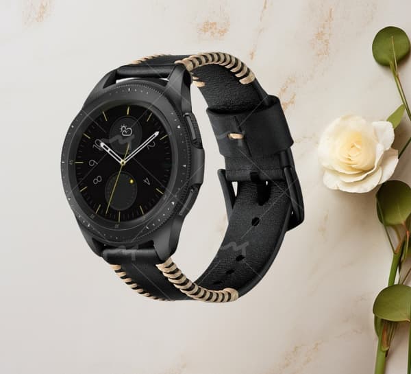 Premium læderrem til Galaxy Watch3 (45/46mm) - 22mm