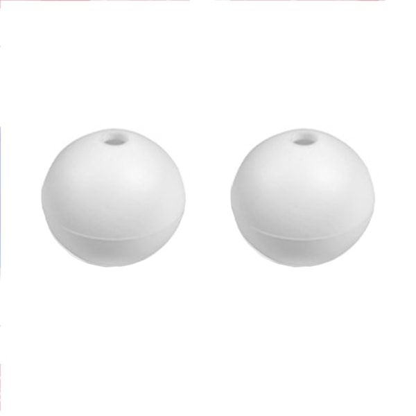 Set med 2 vita silikonisbollsformar - Medium 55mm