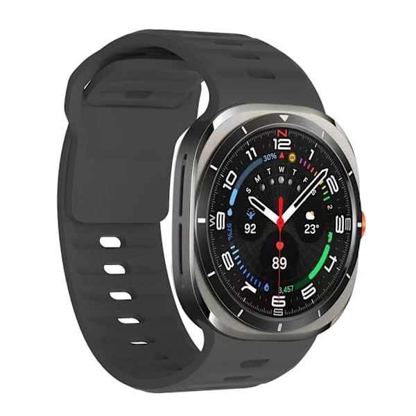 Silikoneurrem til Samsung Galaxy Watch 7 Ultra Sort