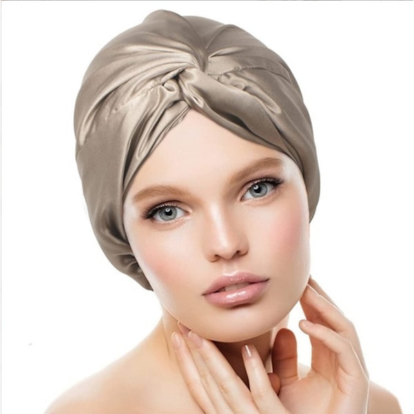 100% Mulperisilkkipunenainen naisille, kaksinkertainen silkkipunenainen Beige