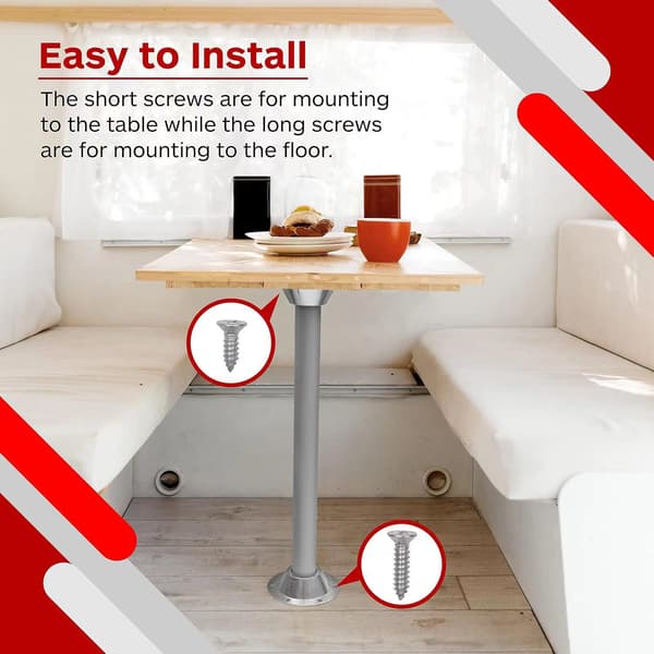 Aluminium RV bordholder 2 pakke - sølv