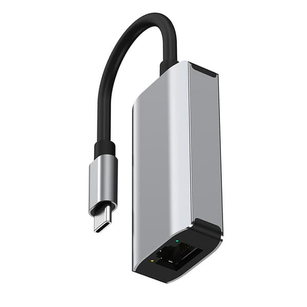 USB-C - Gigabit Ethernet -sovitin 3-porttisella hubilla