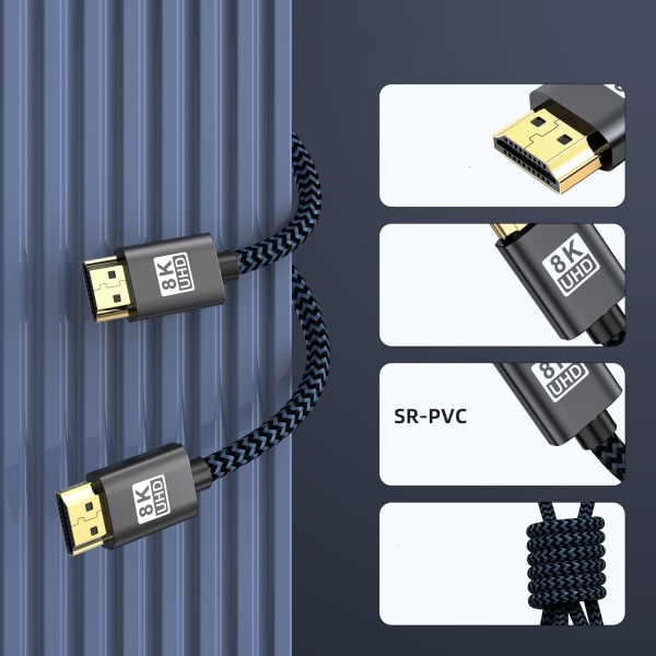 HDMI til HDMI 8K@60HZ 2M datakabel