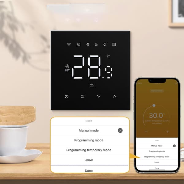 Smart WiFi Termostat för Elektrisk Golvvärme