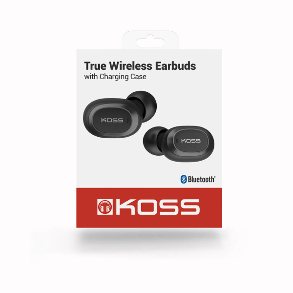 KOSS Hörlur In-Ear TWS250i Trådlös True Wireless Mic Svart