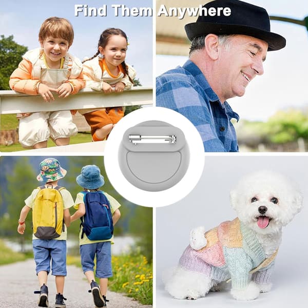 Silikone Airtag-etui med nøglering Grey Grey