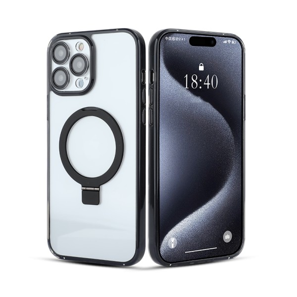 Stötsäkert Mobilfodral med Stativ för iPhone iPhone 14 Svart