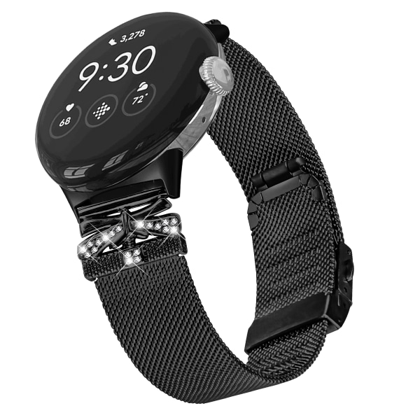 Klockarmband i Rostfritt Stål för Google Pixel Watch1/2 Svart