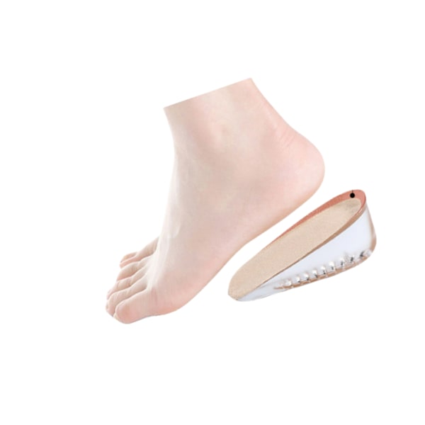 Osynliga silikon hälkuddar för kvinnor, höjdökning Beige 3.5 cm