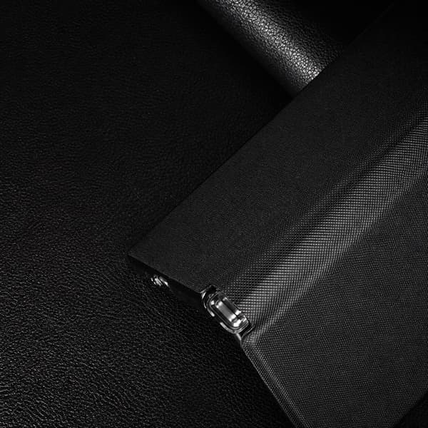 Foldbart telefoncover kompatibelt med iPhone Duo i PU-læder med kortlomme og kamerabeskyttelse Black Black