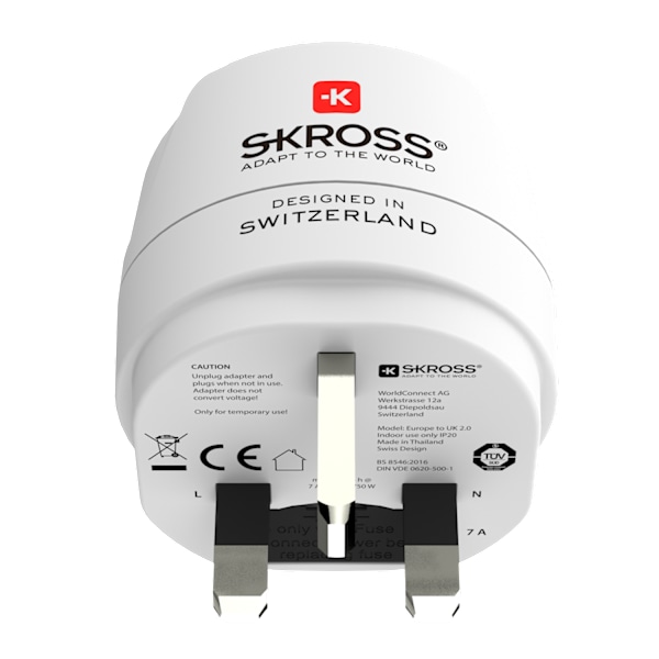Reseadapter Europa till UK m.fl. Jordad