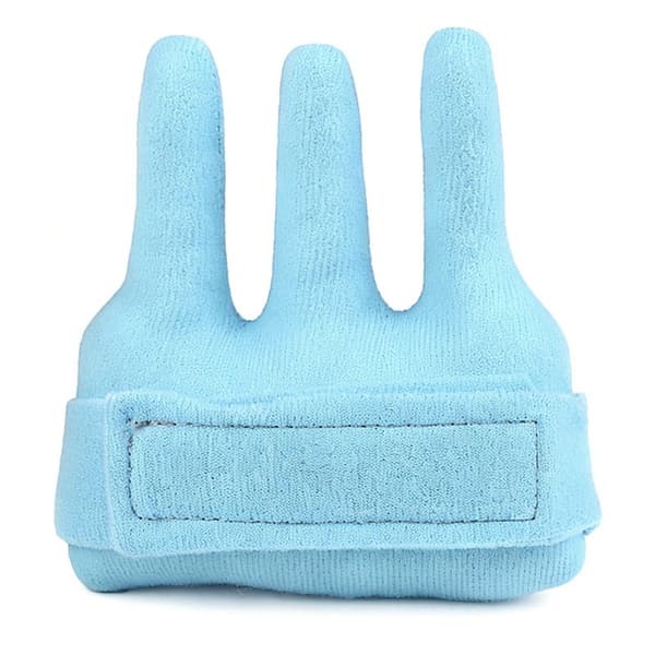 Justerbar fingertræner til grebs- og fingerfærdighedstræning med aftageligt design, blå, polyester+velcro+bomuld