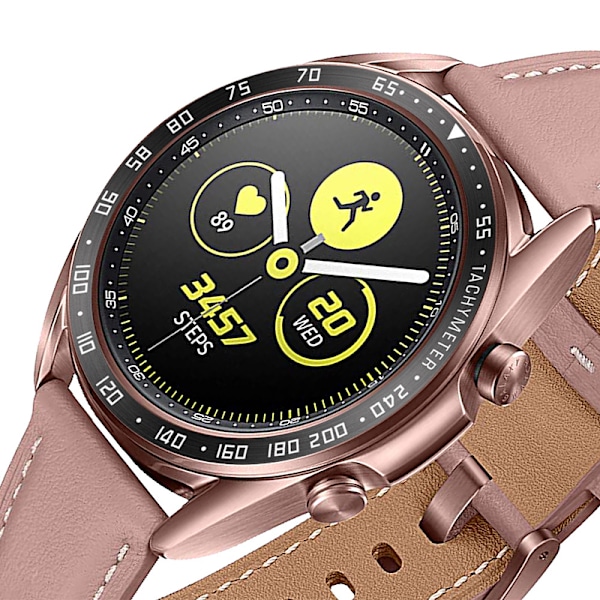 Sort & Hvid Bezel til 41mm Galaxy Watch 3 - Rustfrit Stål