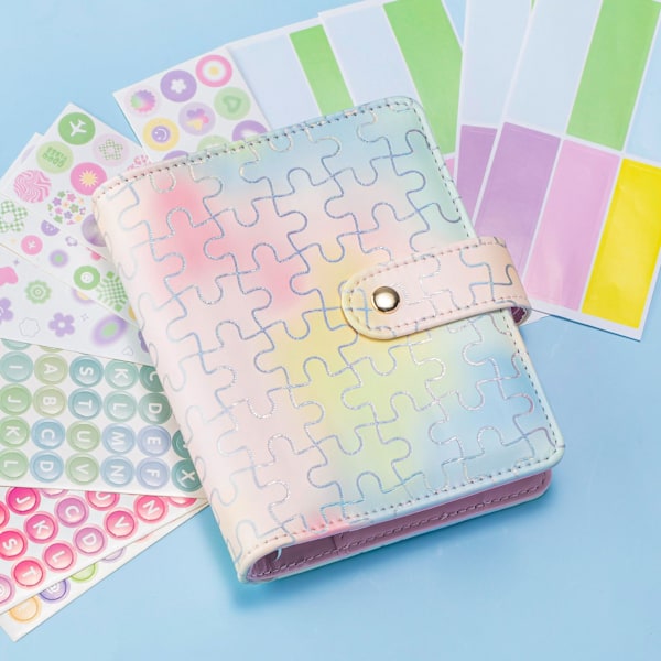 A7 Pocket Puzzle Binder - Budgeting Notebook Kit MultiColor MultiColor