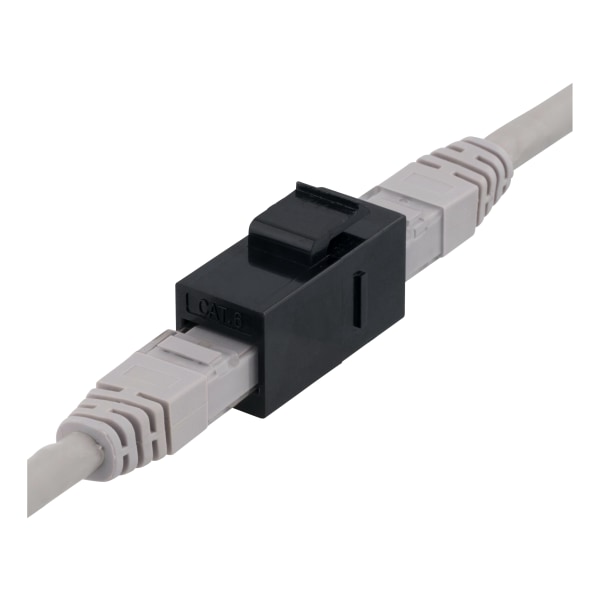 Cat6 Keystone coupler, unshielded, 2xRJ45, plastic, 180