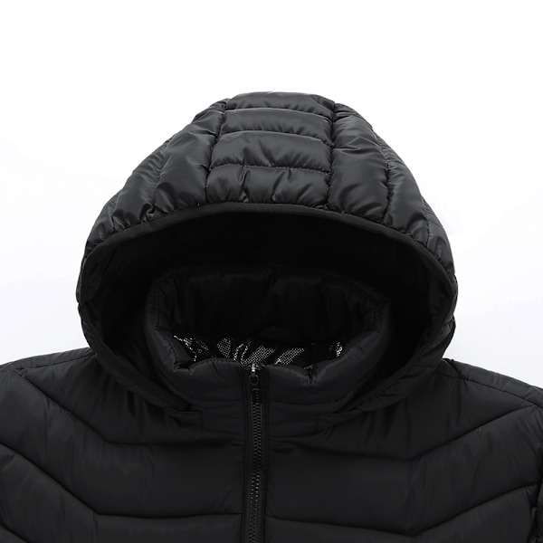 Opvarmet jakke med dobbelt kontrol og 9 varmezoner - sort XL