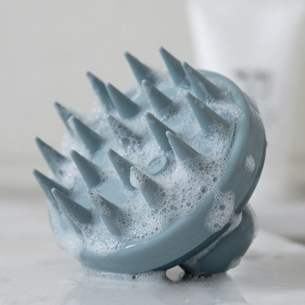 Hovedbundsmassager hårbørste, hårscrubber, shampoo børste Blå