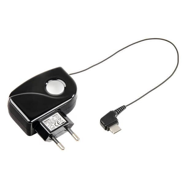 Laddare 220V MicroUSB Rollup Svart